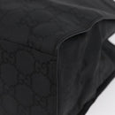 GUCCI GG Canvas Bamboo Hand Bag Nylon Black Silver 002 1010 Auth BSZ259-9