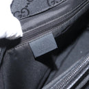 GUCCI GG Canvas Bamboo Hand Bag Nylon Black Silver 002 1010 Auth BSZ259-17