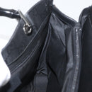 GUCCI GG Canvas Bamboo Hand Bag Nylon Black Silver 002 1010 Auth BSZ259-18