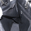 GUCCI GG Canvas Bamboo Hand Bag Nylon Black Silver 002 1010 Auth BSZ259-19