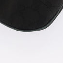 GUCCI GG Canvas Schultertasche mit Plastikkette Schwarz Gold 001 4168 Auth BSZ262-11