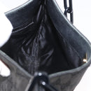 GUCCI GG Canvas Schultertasche mit Plastikkette Schwarz Gold 001 4168 Auth BSZ262-17