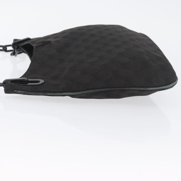 GUCCI GG Canvas Schultertasche mit Plastikkette Schwarz Gold 001 4168 Auth BSZ262