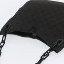 GUCCI GG Canvas Schultertasche mit Plastikkette Schwarz Gold 001 4168 Auth BSZ262-6