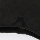 GUCCI GG Canvas Schultertasche mit Plastikkette Schwarz Gold 001 4168 Auth BSZ262-7