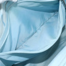 CHANEL New Travel Line Hand Bag Nylon Light Blue Silver CC Auth BSZ263-21