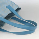 CHANEL New Travel Line Hand Bag Nylon Light Blue Silver CC Auth BSZ263-7