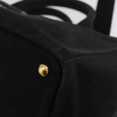 PRADA Canapa GM Handtas Denim 2way Zwart Goud Auth BSZ264-16