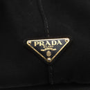 PRADA Canapa GM Handtas Denim 2way Zwart Goud Auth BSZ264-19