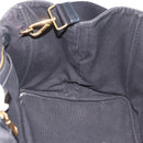 PRADA Canapa GM Handtas Denim 2way Zwart Goud Auth BSZ264-21
