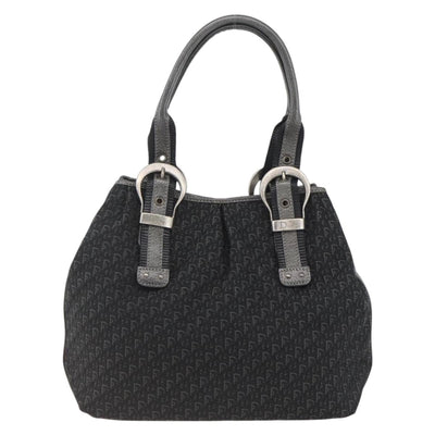 Christian Dior Trotter Canvas Tote Bag Black Silver Auth BSZ265SAV - 0