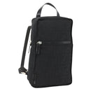 FENDI Zucca Canvas Backpack Black Silver Auth BSZ267V-1