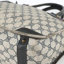 GUCCI GG Supreme Sherry Line Hand Bag PVC Navy Gold Auth BSZ273-10