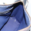 GUCCI GG Supreme Sherry Line Hand Bag PVC Navy Gold Auth BSZ273-17