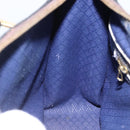 GUCCI GG Supreme Sherry Line Hand Bag PVC Navy Gold Auth BSZ273-18