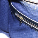 GUCCI GG Supreme Sherry Line Hand Bag PVC Navy Gold Auth BSZ273-19