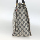 GUCCI GG Supreme Sherry Line Hand Bag PVC Navy Gold Auth BSZ273-4