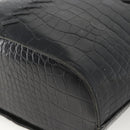 SAINT LAURENT Hand Bag Embossed leather Black Gold Auth BSZ274-10