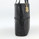 SAINT LAURENT Hand Bag Embossed leather Black Gold Auth BSZ274-4