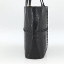 SAINT LAURENT Hand Bag Embossed leather Black Gold Auth BSZ274-5