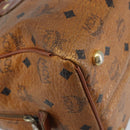 MCM Logogram Vicetos Hand Bag PVC Leather 2way Brown Gold Auth BSZ275-17