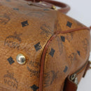 MCM Logogram Vicetos Hand Bag PVC Leather 2way Brown Gold Auth BSZ275-18