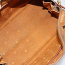 MCM Logogram Vicetos Hand Bag PVC Leather 2way Brown Gold Auth BSZ275-11