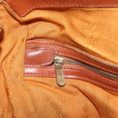 MCM Logogram Vicetos Hand Bag PVC Leather 2way Brown Gold Auth BSZ275-22