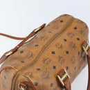 MCM Logogram Vicetos Hand Bag PVC Leather 2way Brown Gold Auth BSZ275-6