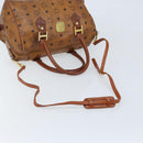 MCM Logogram Vicetos Hand Bag PVC Leather 2way Brown Gold Auth BSZ275-8