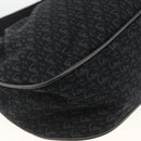 Christian Dior Trotter Canvas Shoulder Bag Black Silver Auth BSZ280SAV-13
