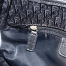 Christian Dior Trotter Canvas Shoulder Bag Black Silver Auth BSZ280SAV-18