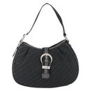 Christian Dior Trotter Canvas Shoulder Bag Black Silver Auth BSZ280SAV-2