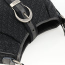 Christian Dior Trotter Canvas Shoulder Bag Black Silver Auth BSZ280SAV-6