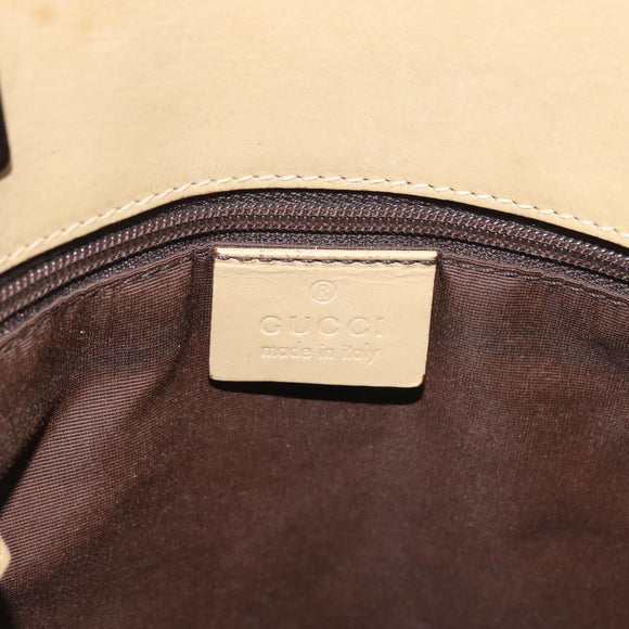 GUCCI GG Canvas Sherry Line Tote Bag Brown Silver 31244 Auth BSZ281