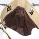 GUCCI GG Canvas Sherry Line Tote Bag Brown Silver 31244 Auth BSZ281-18