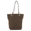 GUCCI GG Canvas Sherry Line Tote Bag Brown Silver 31244 Auth BSZ281-2