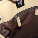 GUCCI GG Canvas Sherry Line Tote Bag Brown Silver 31244 Auth BSZ281-20