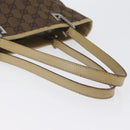 GUCCI GG Canvas Sherry Line Tote Bag Brown Silver 31244 Auth BSZ281-8