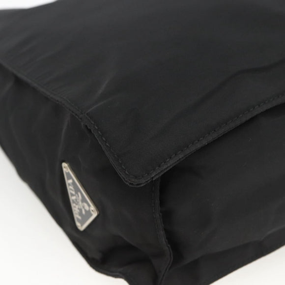 PRADA Hand Bag Nylon Black Silver Auth BSZ285