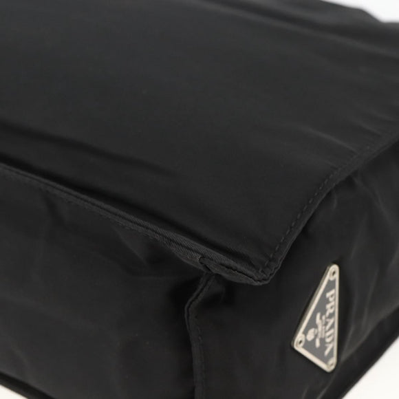 PRADA Hand Bag Nylon Black Silver Auth BSZ285