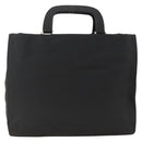 PRADA Hand Bag Nylon Black Silver Auth BSZ285-13