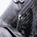 PRADA Hand Bag Nylon Black Silver Auth BSZ285-21