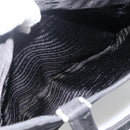 PRADA Hand Bag Nylon Black Silver Auth BSZ285-23