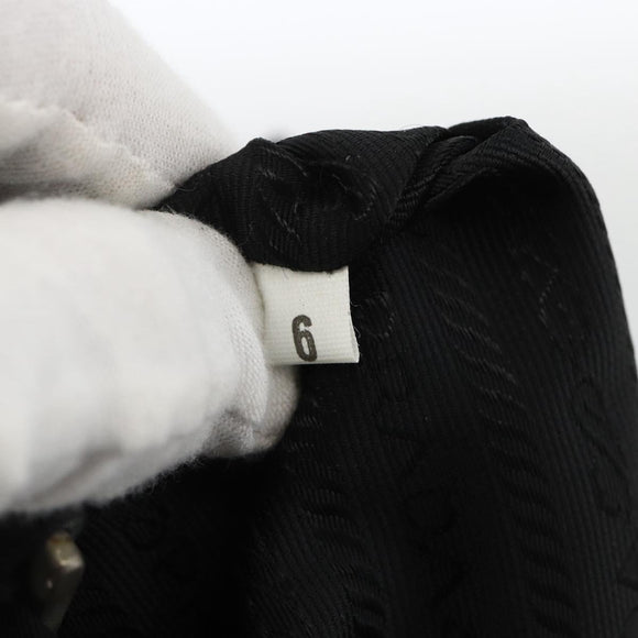 PRADA Hand Bag Nylon Black Silver Auth BSZ285