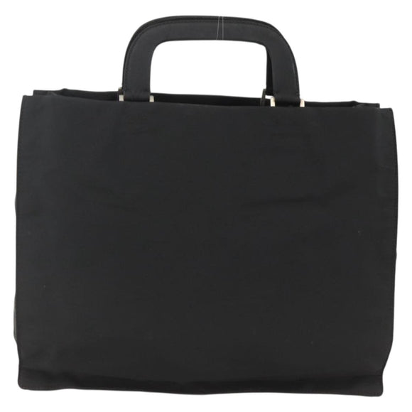PRADA Hand Bag Nylon Black Silver Auth BSZ285