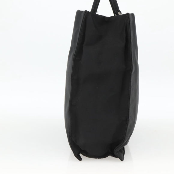 PRADA Hand Bag Nylon Black Silver Auth BSZ285