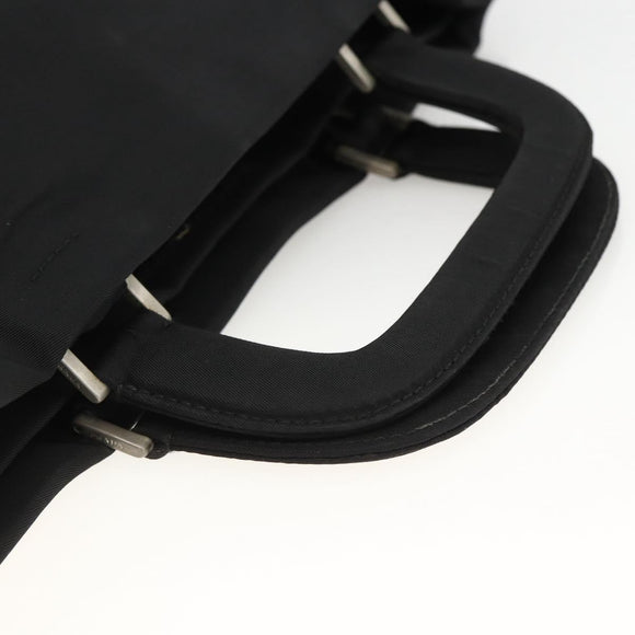 PRADA Hand Bag Nylon Black Silver Auth BSZ285