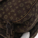 LOUIS VUITTON Monogram Mini Lin SaumurPM Shoulder Bag Brown M95227 Auth BSZ306-14