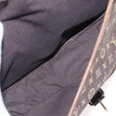LOUIS VUITTON Monogram Mini Lin SaumurPM Shoulder Bag Brown M95227 Auth BSZ306-11